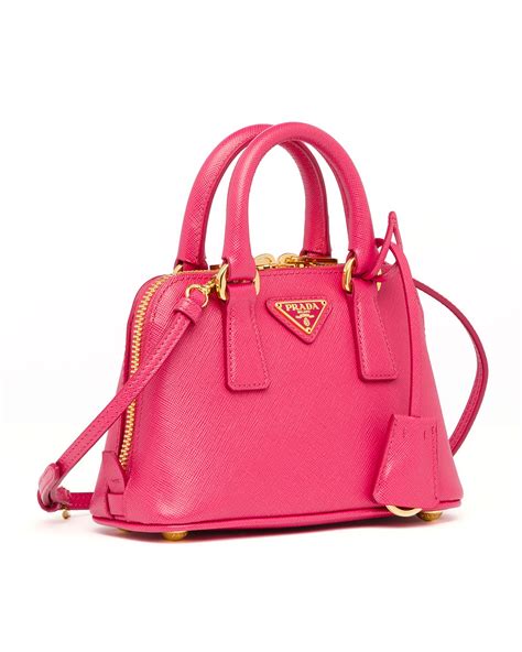 small pink prada bag.